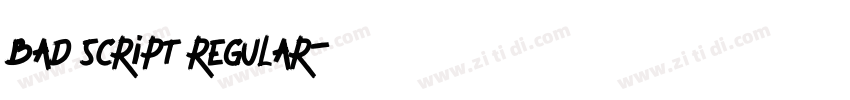 bad script regular字体转换